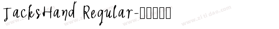 JacksHand Regular字体转换
